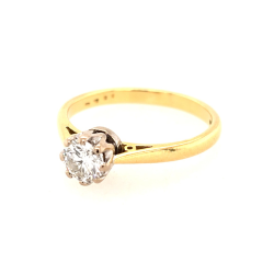 Pre Owned 18ct Diamond Solitaire Ring ZU308